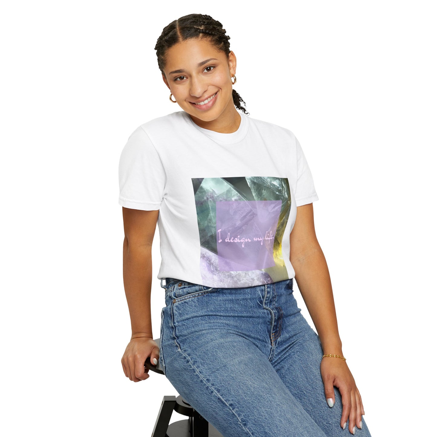 'I design my life' Fluorite Crystal T-shirt