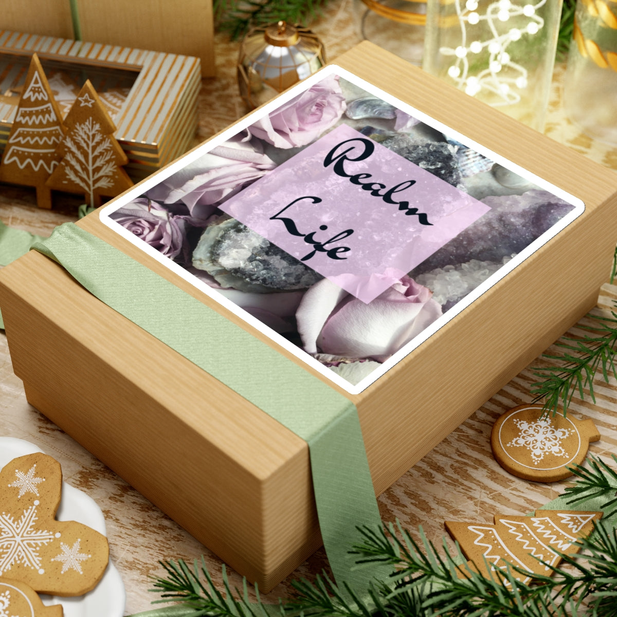 'Realm Life' Crystal & Rose Kiss-Cut Stickers