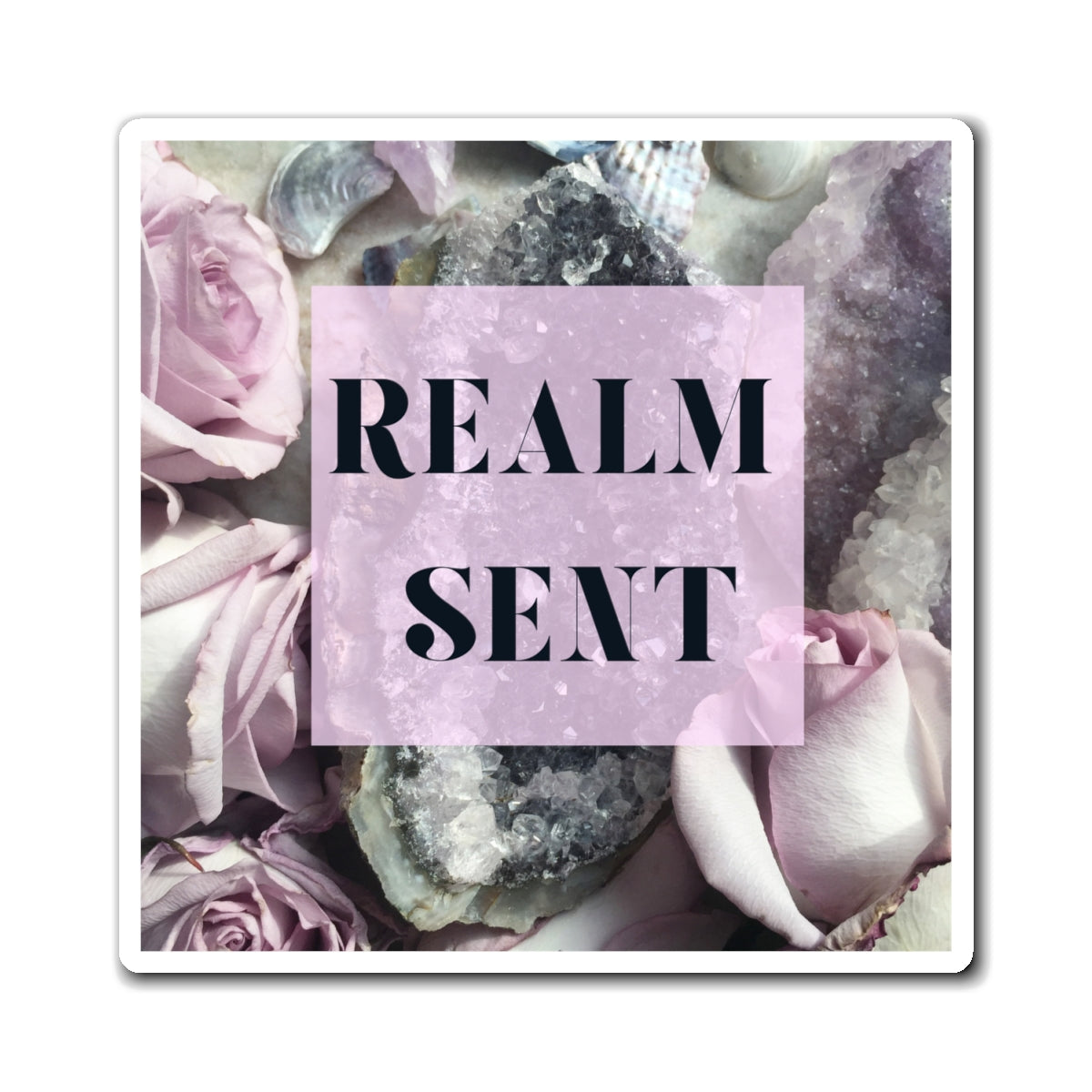 'Realm Sent' Amethyst Rose Magnets