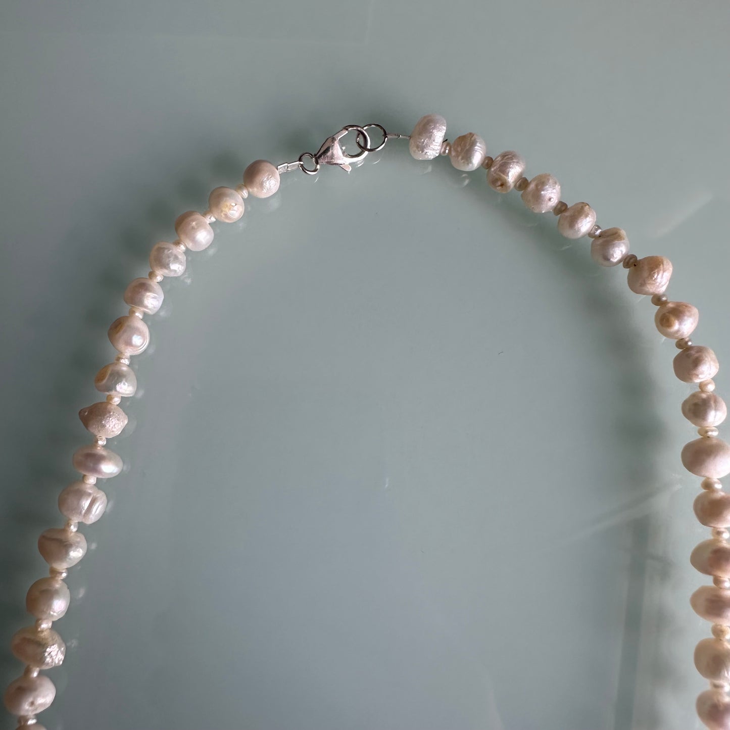 Quartz Crystal & Pearl Necklace OOAK