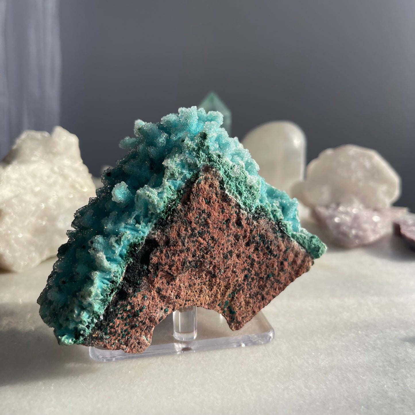 Chrysocolla Crystal with Quartz